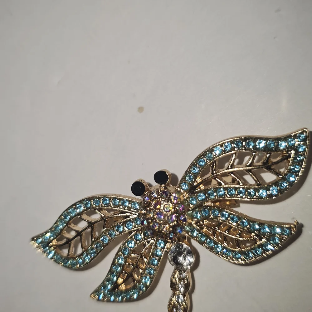 ⚡Stunning Vintage-Style Rhinestone Dragonfly Brooch Collection - Multi-Color Lot